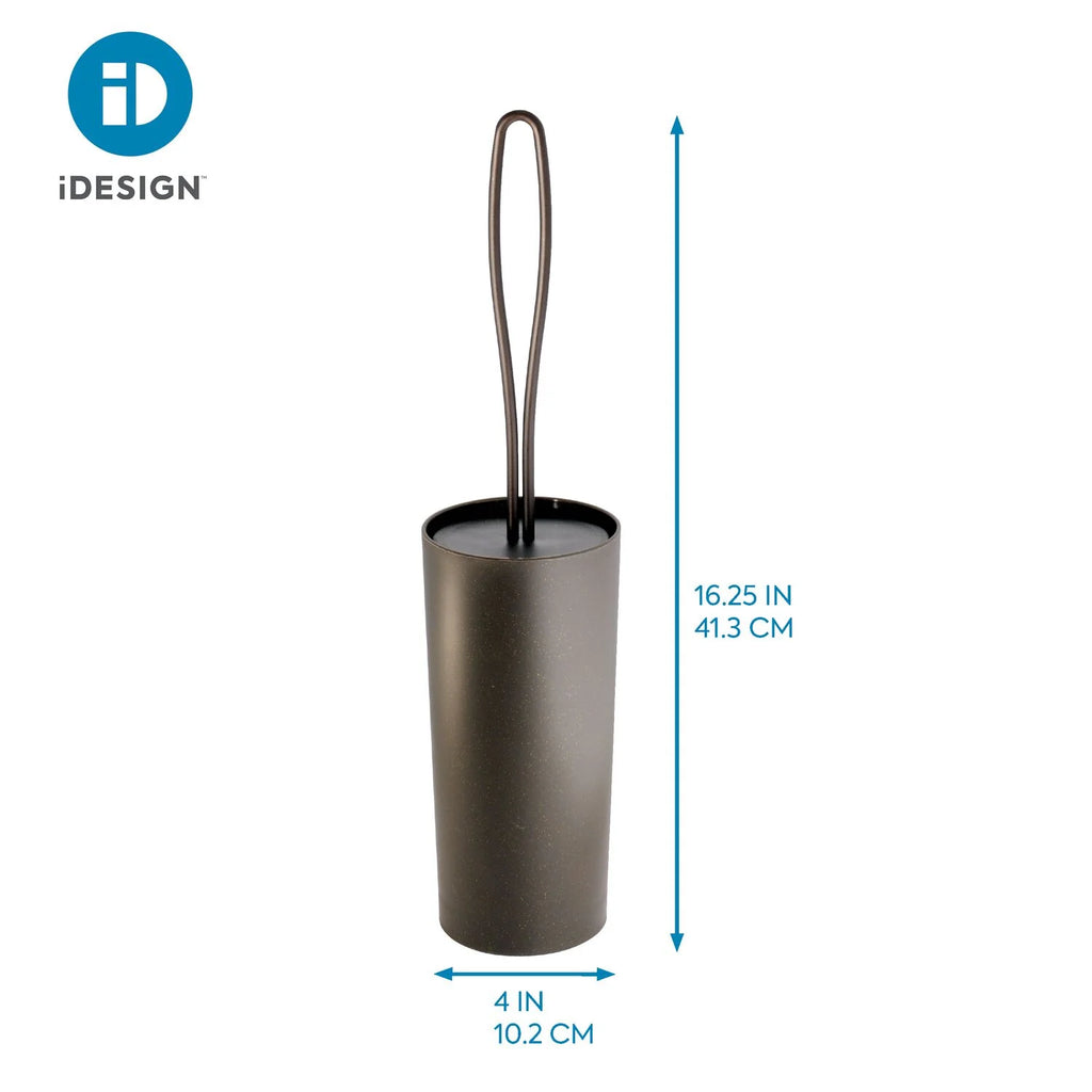 Loop Toilet Brush and Holder Set, 4" X 16.25", Bronze