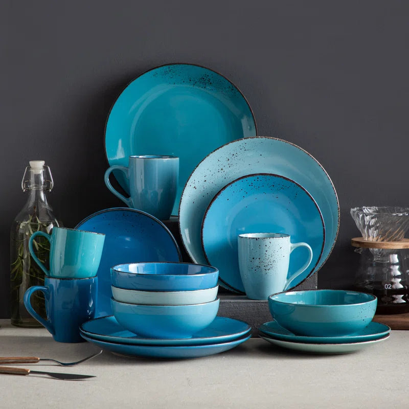 Aagman 16 Piece Stoneware Dinnerware Set - Service for 4