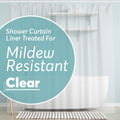 Clear Shower Curtain Liner - 72X72 Odorless Plastic with Magnets, Washable Long Bathroom Curtain - Premium PEVA Waterproof Bath Shower Liner, Rust-Proof Bathroom Essentials