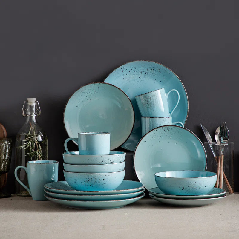 Aagman 16 Piece Stoneware Dinnerware Set - Service for 4