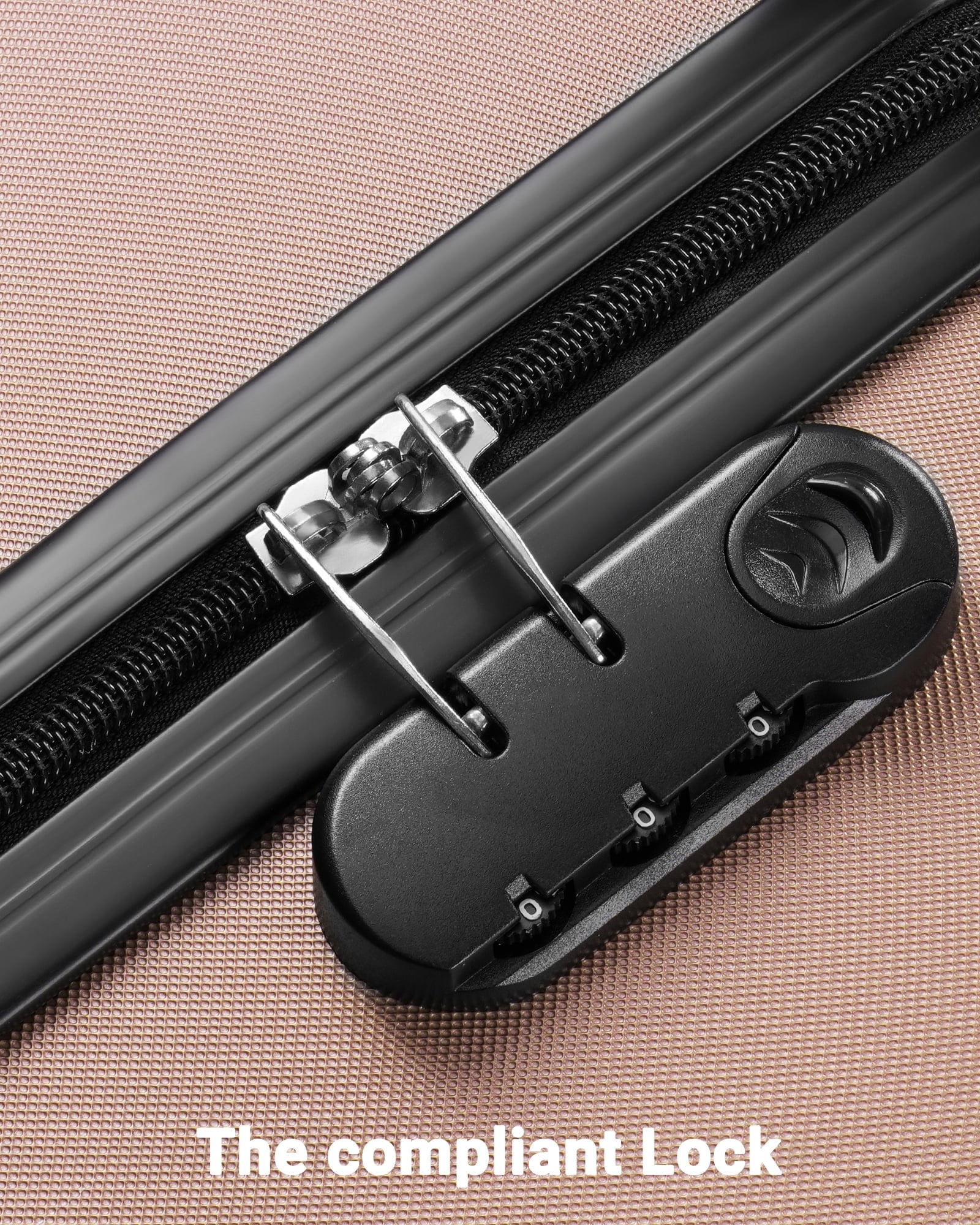 4 Piece Luggage Sets with 7 Pieces Organizer Bags, 20/24/28/32 Inch ABS Carry-On and Checked Suitcase Large Travel Sets, Rose