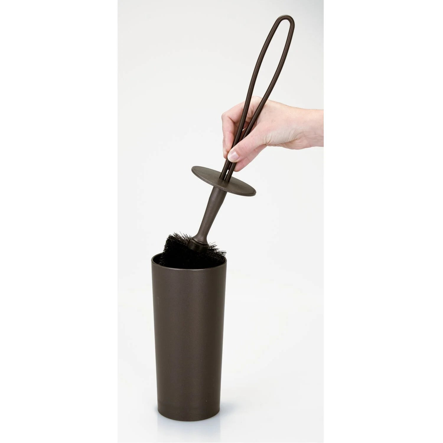 Loop Toilet Brush and Holder Set, 4" X 16.25", Bronze