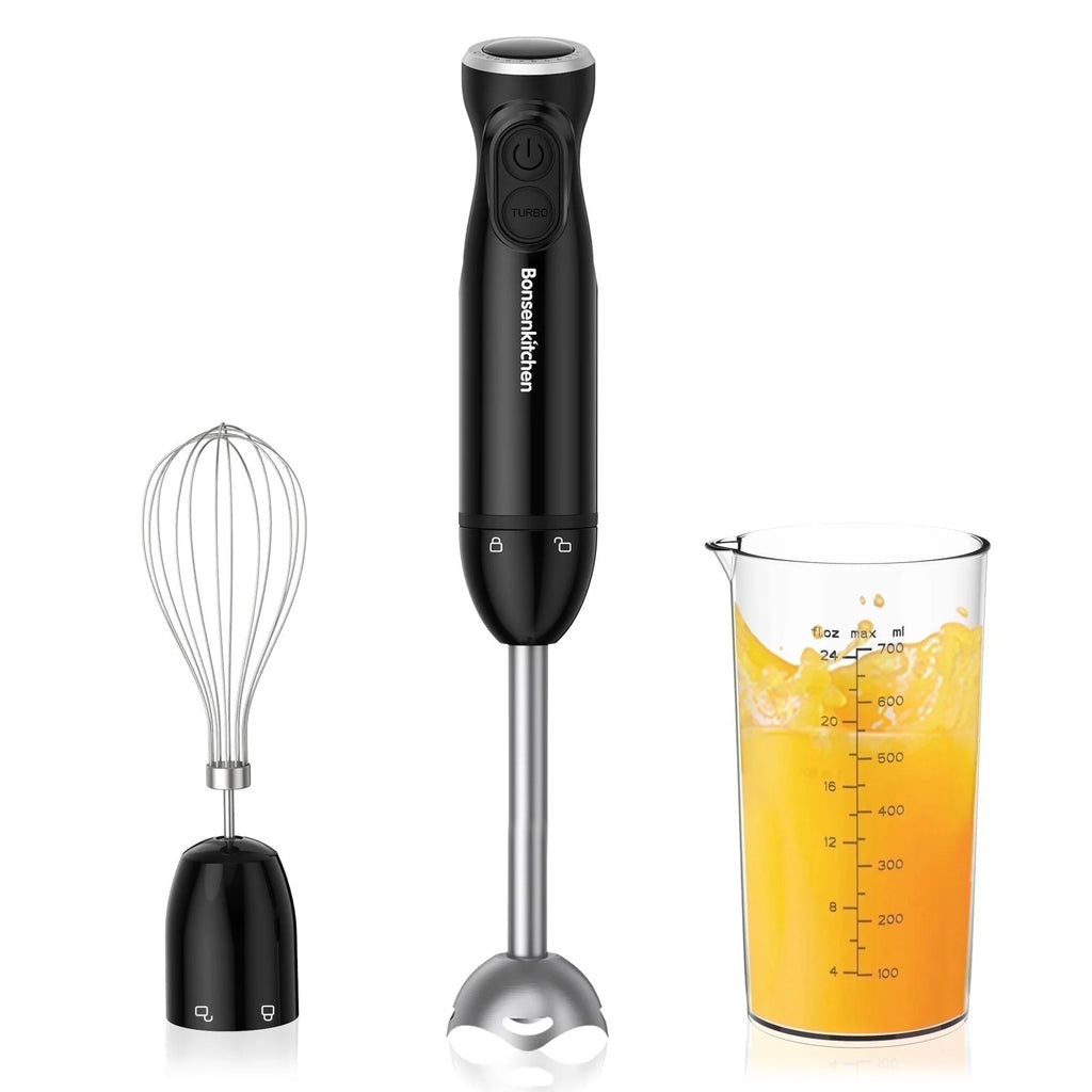 3 in 1 Immersion Blender with Egg Whisk & 700Ml Measuring Cup, 12 Speed Hand Blender