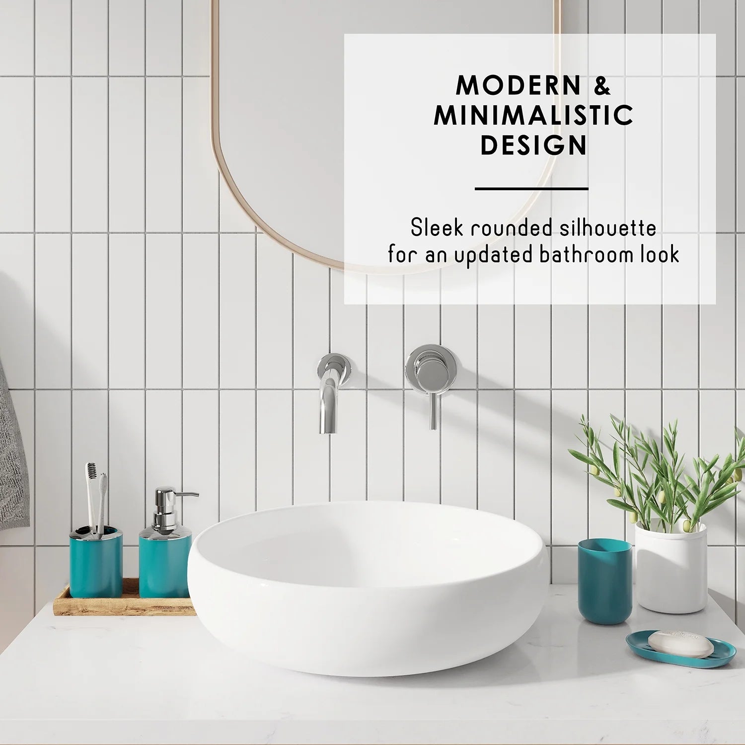 20 Piece Bathroom Accessories Set, Teal Blue Bathroom Decor Set