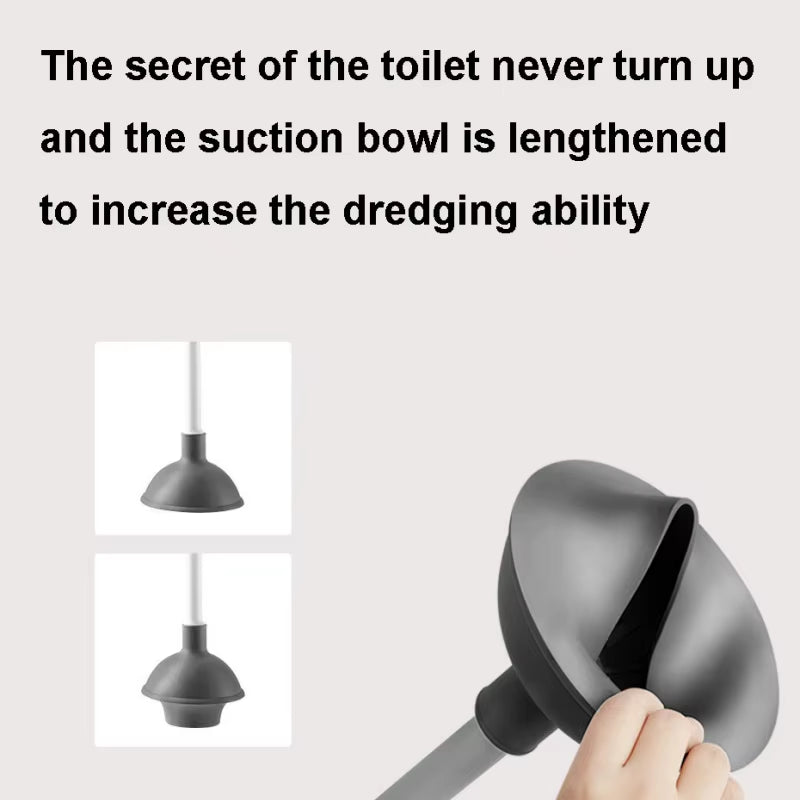 2 in 1 Toilet Plunger and Brush Set with Holder for Bathroom Cleaning Tools Combo with Caddy Stand