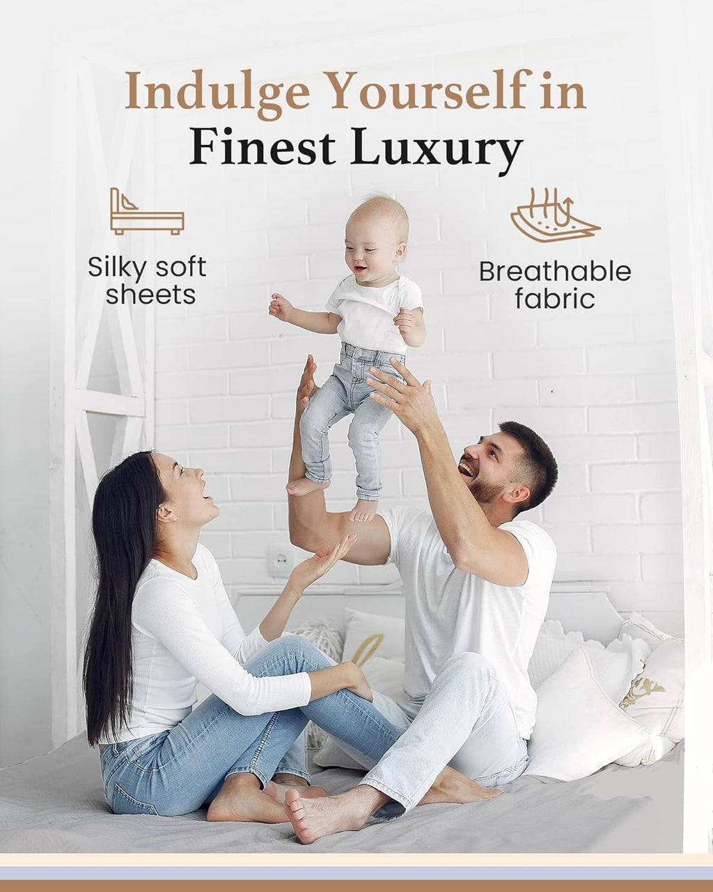 Queen Fitted Sheet - 100% Egyptian Cotton, 800 TC Soft & Breathable, Luxury Deep Pocket 16" - Light Grey