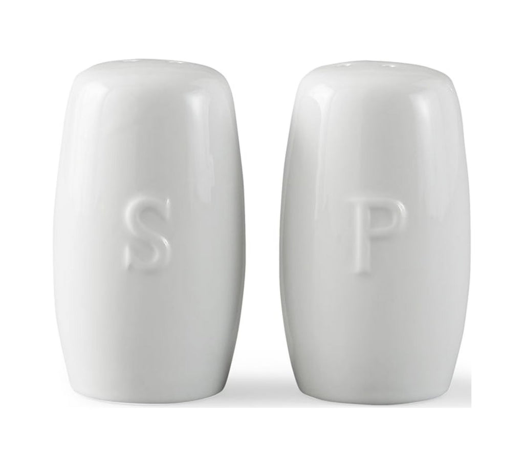 Porcelain Embossed Salt & Pepper Shaker Set