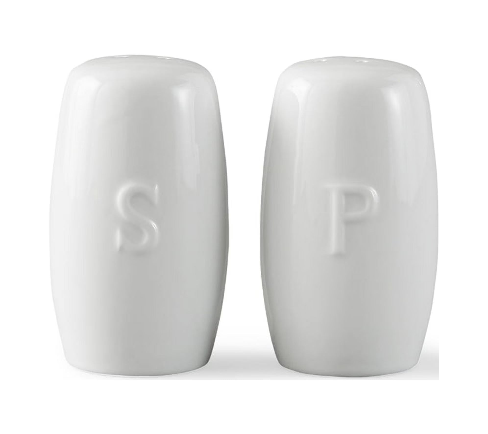 Porcelain Embossed Salt & Pepper Shaker Set